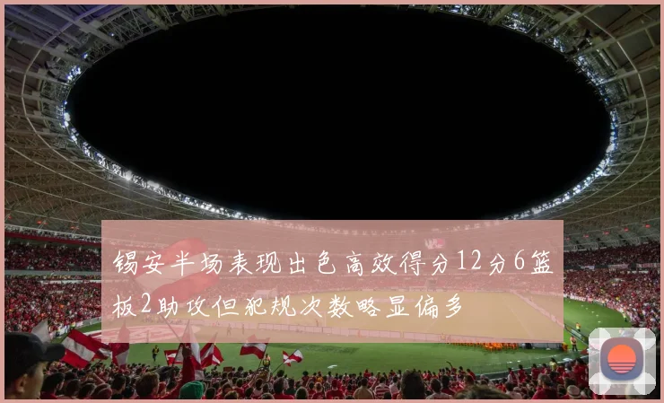 锡安半场表现出色高效得分12分6篮板2助攻但犯规次数略显偏多