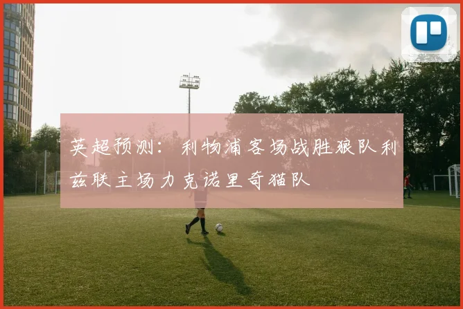 英超预测：利物浦客场战胜狼队利兹联主场力克诺里奇猫队